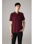 New Regular Fit Kısa Kollu Polo Tişört Bordo 3