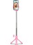 2n1 Telefon Tutucu Pembe Telefon Selfie Çubuğu Ayaklı Tripod Kablosuz Bluetooth Kumandalı 3