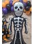 Ayaklı Siyah Iskelet Folyo Balon Cadılar Bayramı Halloween Süsleri Dev Iskelet Folyo Balon 3