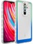 - Xiaomi Redmi Note 8 Pro - Kılıf Simli ve Renk Geçiş Tasarımlı Lens Korumalı Park Kapak - Yeşil-Mavi - T24492 1
