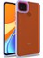 - Xiaomi Redmi 9C - Kılıf Arkası Şeffaf Kamera Çevresi Parlak Zıt Renkli Flora Kapak - Kırmızı - T22326 2