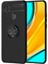 - Xiaomi Redmi 9C - Kılıf Yüzüklü Karbon Ravel Silikon Kapak - Siyah 1