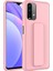 - Xiaomi Redmi Note 10 - Kılıf Mat Koruyucu El Tutacaklı Stand Olabilen Qstand Kapak - Gri 2
