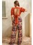 Kısa Yarım Kol V Yaka Geometrik Yazlık Kurdela Şerit Detaylı Pijama Takımı 1