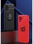 - Xiaomi Poco M5S - Kılıf Yüzüklü Karbon Ravel Silikon Kapak - Kırmızı 4