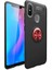 - Xiaomi Mi 8 - Kılıf Yüzüklü Karbon Ravel Silikon Kapak - Siyah-Kırmızı - T5563 2