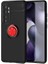 - Xiaomi Mi Note 10 Lite - Kılıf Yüzüklü Karbon Ravel Silikon Kapak - Siyah-Kırmızı - T13713 1