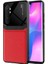 - Xiaomi Mi Note 10 Lite - Kılıf Deri Görünümlü Parlak Mika Tasarımlı Emiks Kapak - Kırmızı - T17587 2