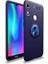 - Huawei Y6S 2019 - Kılıf Yüzüklü Karbon Ravel Silikon Kapak - Siyah-Kırmızı 2