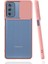 - Samsung Galaxy M52 - Kılıf Slayt Sürgülü Arkası Buzlu Lensi Kapak - Pembe Açık - T19681 1