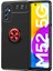 - Samsung Galaxy M52 - Kılıf Yüzüklü Karbon Ravel Silikon Kapak - Siyah-Kırmızı - T19708 1