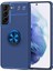 - Samsung Galaxy S22 - Kılıf Yüzüklü Karbon Ravel Silikon Kapak - Mavi - T20594 1