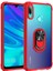 - Huawei Y6 2019 - Kılıf Yüzüklü Arkası Şeffaf Koruyucu Mola Kapak - Kırmızı - T15047 1