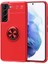 - Samsung Galaxy S22 - Kılıf Yüzüklü Karbon Ravel Silikon Kapak - Kırmızı - T20594 1