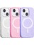 - Apple iPhone 13 - Kılıf Magsafe Şarj Özellikli Parlayan Simli Saydam Renkli Allstar Kapak - Pembe - T31954 3