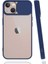 - Apple iPhone 13 - Kılıf Slayt Sürgülü Arkası Buzlu Lensi Kapak - Lacivert - T19183 1