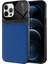 - Apple iPhone 12 Pro Max - Kılıf Deri Görünümlü Parlak Mika Tasarımlı Emiks Kapak - Lacivert - T17433 1
