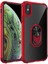 - Apple iPhone X - Kılıf Yüzüklü Arkası Şeffaf Koruyucu Mola Kapak - Kırmızı - T12923 1