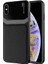 - Apple iPhone XS Max 6.5 - Kılıf Deri Görünümlü Parlak Mika Tasarımlı Emiks Kapak - Siyah - T19158 1