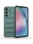 - Samsung Galaxy A55 - Kılıf Esnek TPU Oyuklu Arka Yüzey Tasarımlı Etnik Silikon Kapak - Koyu Yeşil - T32596 1