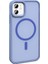- Apple iPhone 11 - Kılıf Magsafe Şarj Özellikli Mat Arka Yüzey Sio Kapak - Gri 3