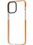 - Apple iPhone 12 - Kılıf Tırtık Kenarlı Renk Geçişli Sert Punto Kapak - Turuncu - T18894 1