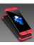 - Apple iPhone 6 - Kılıf Parmak izi Yapmayan 3 Parça Ays Kapak - Siyah-Kırmızı 4