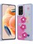 - Xiaomi Redmi Note 12 Pro 4G - Kılıf Parlayan Simli Kabartma Figürlü Cevze Kapak - Mor Papatya - T31387 1
