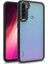 Xiaomi Redmi Note 8 Kılıf Arkası Şeffaf Kamera Çevresi Parlak Zıt Renkli Flora Kapak - Siyah 1