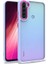 Xiaomi Redmi Note 8 Kılıf Arkası Şeffaf Kamera Çevresi Parlak Zıt Renkli Flora Kapak - Lila 1
