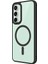 - Samsung Galaxy S23 FE - Kılıf Wireless Şarj Özellikli Krom Magsafe Silikon Kapak - Siyah 3