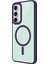 - Samsung Galaxy S23 FE - Kılıf Wireless Şarj Özellikli Krom Magsafe Silikon Kapak - Siyah 4