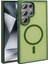 - Samsung Galaxy S24 Ultra - Kılıf Magsafe Şarj Özellikli Mat Arka Yüzey Sio Kapak - Koyu Yeşil - T32380 1