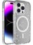 - iPhone 15 Pro Max - Kılıf Magsafe Şarj Özellikli Parlayan Simli Saydam Renkli Allstar Kapak - Pembe 2