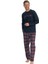 Erkek Lacivert Yuvarlak Yaka Pijama Takımı 18851 1