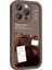 - Apple iPhone 14 Pro - Kılıf Kamera Korumalı Baskılı Arka Yüzey Klas Kapak - Koyu Kahve - T32270 1