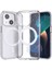 - Apple iPhone 14 - Kılıf Magsafe Şarj Özellikli Parlayan Simli Saydam Renkli Allstar Kapak - Şeffaf - T31955 1