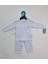 Bebek 3'lü Yumuşacık Pamuklu Çizgili Desenli Pijama Setleri Mavi 5