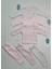 Bebek 3'lü Yumuşacık Pamuklu Çizgili Desenli Pijama Setleri Pembe 1