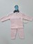 Bebek 3'lü Yumuşacık Pamuklu Çizgili Desenli Pijama Setleri Pembe 4