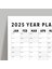 2025 Yıllık Planlayıcı Duvar Takvimi Aylık Planlayıcı Aile Takvimi Siyah Beyaz Takvim 3