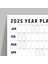 2025 Yıllık Planlayıcı Duvar Takvimi Aylık Planlayıcı Aile Takvimi Siyah Beyaz Yatay Takvim 3
