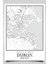 Dublin Şehir Haritası Çerçevesiz Poster-Harita Sanatı, Map Art Design 1