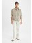 %100 Pamuk Slim Fit Dar Kesim Düğmeli Cepli Mevsimlik Baharlık Denim Ceket B8155AX24AU 2
