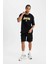 DeFactoFit NBA Los Angeles Lakers Oversize Geniş Kalıp Bisiklet Yaka Baskılı Kısa Kollu Tişört T7062AZ24AU 2