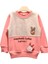 Bisiklet Yaka Kız Bebek Tavşan Figürlü Swearshirt / Eşofman Takımı 2