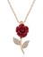Muı Muı ​gümüş Rose Kırmızı Gül Kolye 1