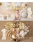 Ilkdoğum Günü Dekorasyonu, Bej, Beyaz, Gold Rose Balonlar, 1. Doğum Günü, Doğum Günü Parti Seti Süsü 4