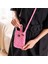 Pembe El Örgüsü Cep Telefonu Çantası-El Örgüsü Pembe Çapraz Çanta-El Örgüsü Pembe Mini Cüzdan Çanta 3
