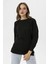 Kadın Bisiklet Yaka Yırtmaç Detaylı Sweatshirt 245048 - 3